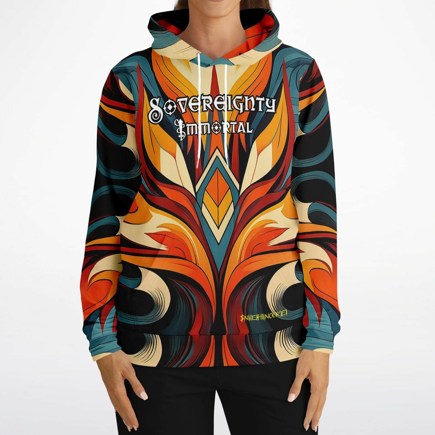$NiieihiiNookei Sovereignty Immortal Athletic Hoodie - AOP