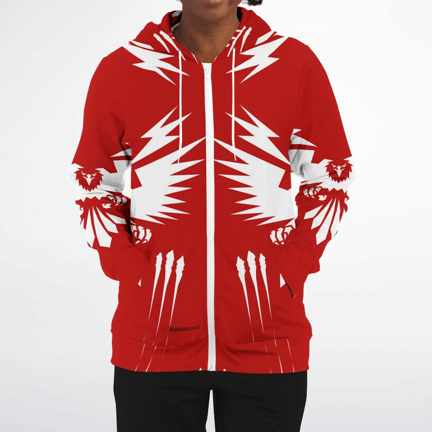 $NiieihiiNookei Athletic Zip-Up Hoodie - AOP