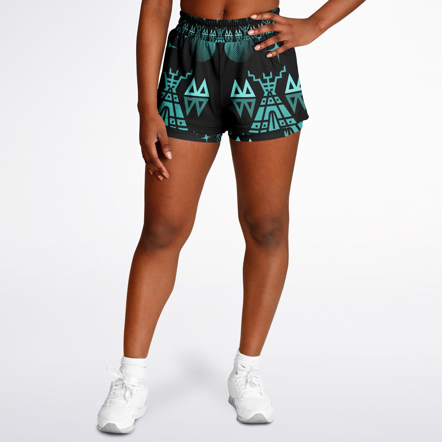 $NiieihiiNookei Women's 2-in-1 Shorts - AOP
