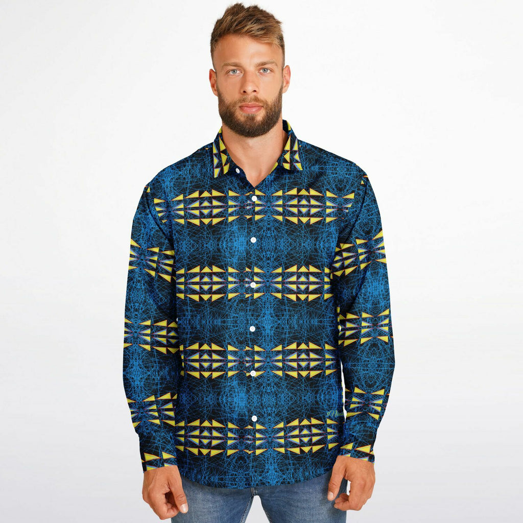 $NiieihiiNookei Long Sleeve Button Down Shirt - AOP