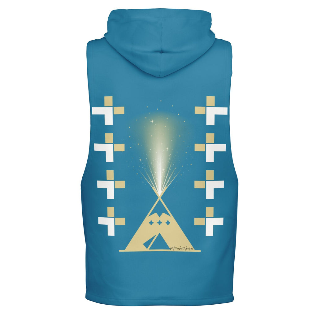 $NiieihiiNookei Athletic Drop Sleeveless Hoodie - AOP