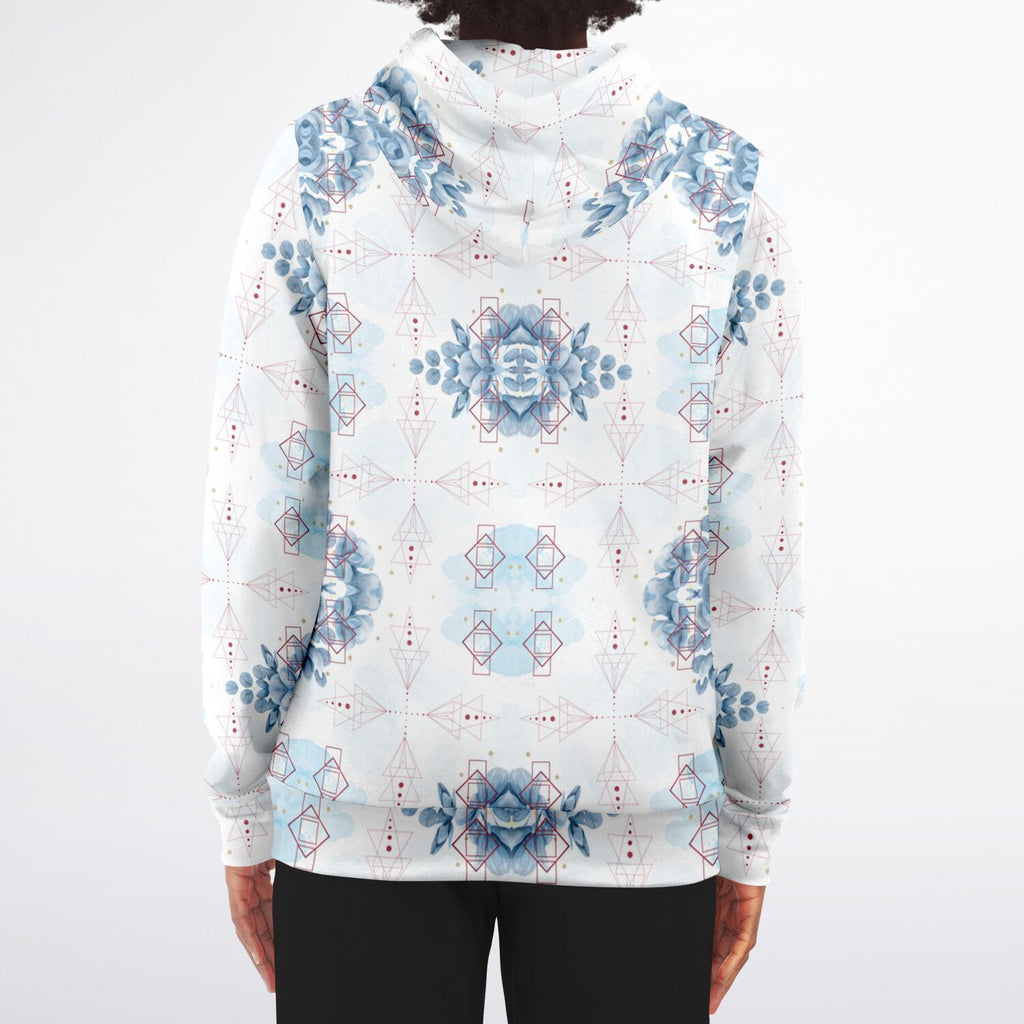 Athletic Zip-Up Hoodie - AOP