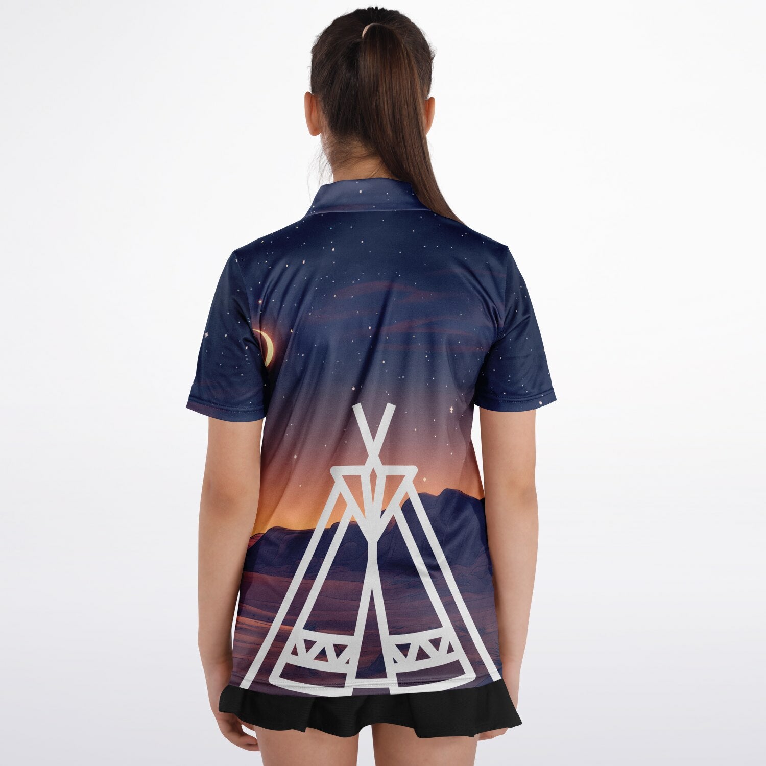 Eliana WhiteEagle design Kids Polo Shirt - AOP copy