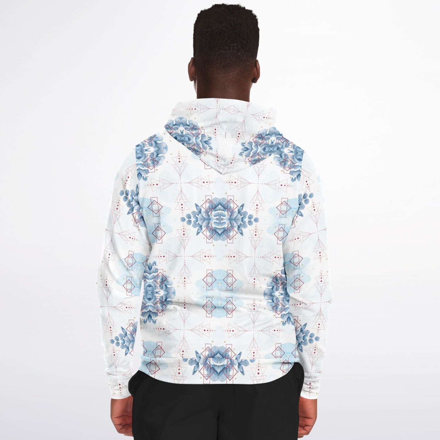 Athletic Zip-Up Hoodie - AOP