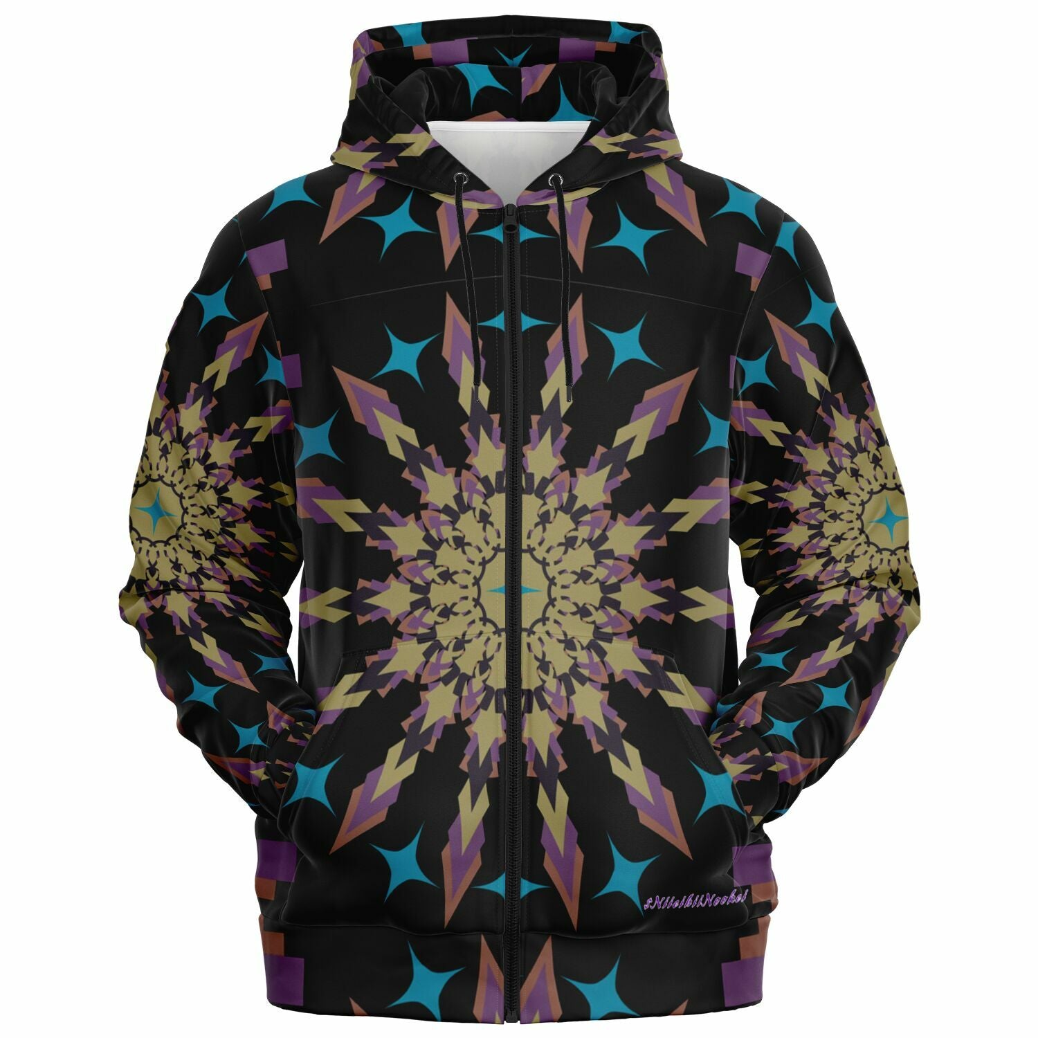 $NiieihiiNookei Athletic Zip-Up Hoodie - AOP