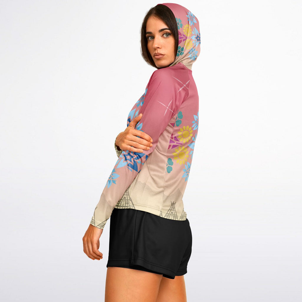 $NiieihiiNookei Women's Long Sleeve Hooded Performance Shirt - AOP