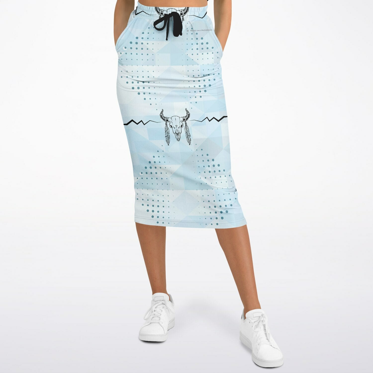 $NiieihiiNookei Athletic Long Pocket Skirt - AOP