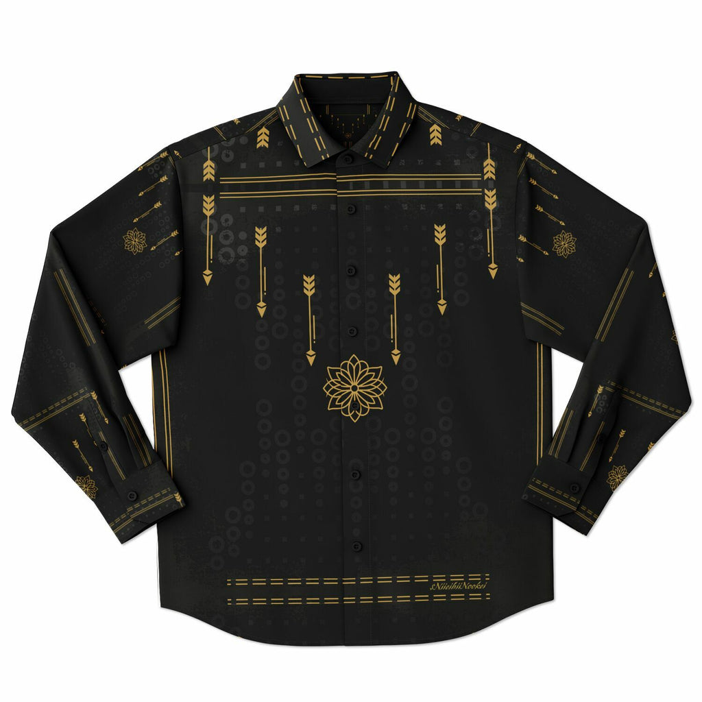$NiieihiiNookei Long Sleeve Button Down Shirt - AOP