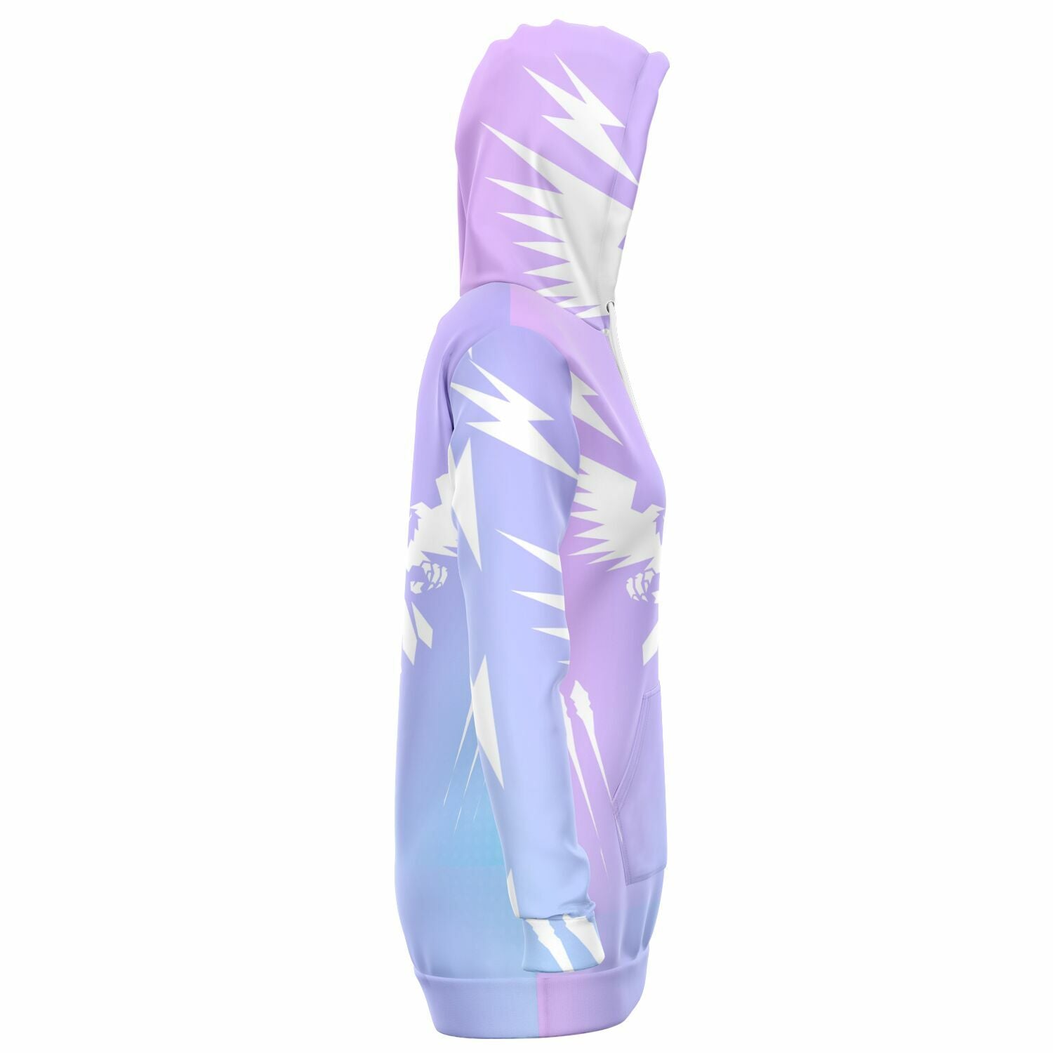 $NiieihiiNookei design Fashion Longline Hoodie - AOP