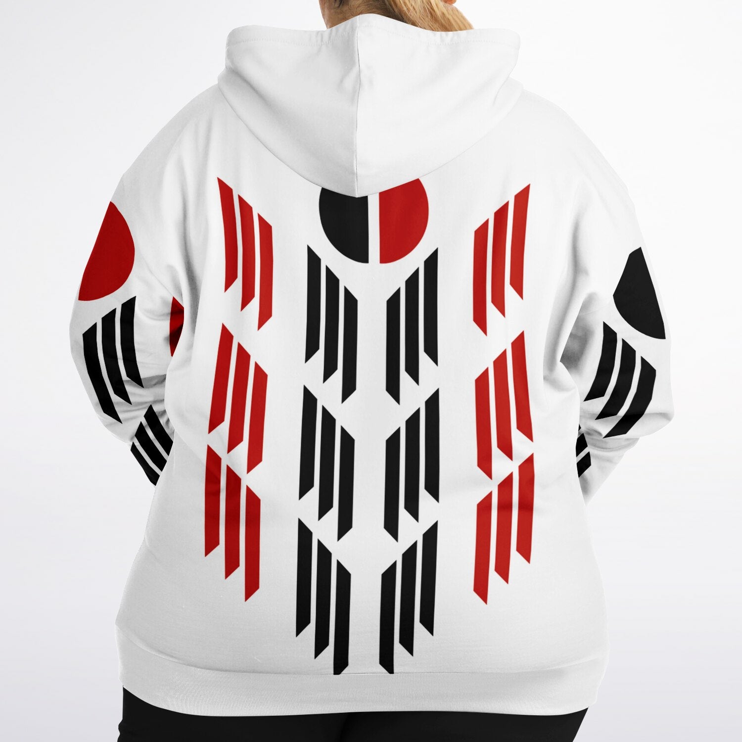 $NniieihiiNookei Arapaho Flag Athletic Plus-size Ziphoodie - AOP