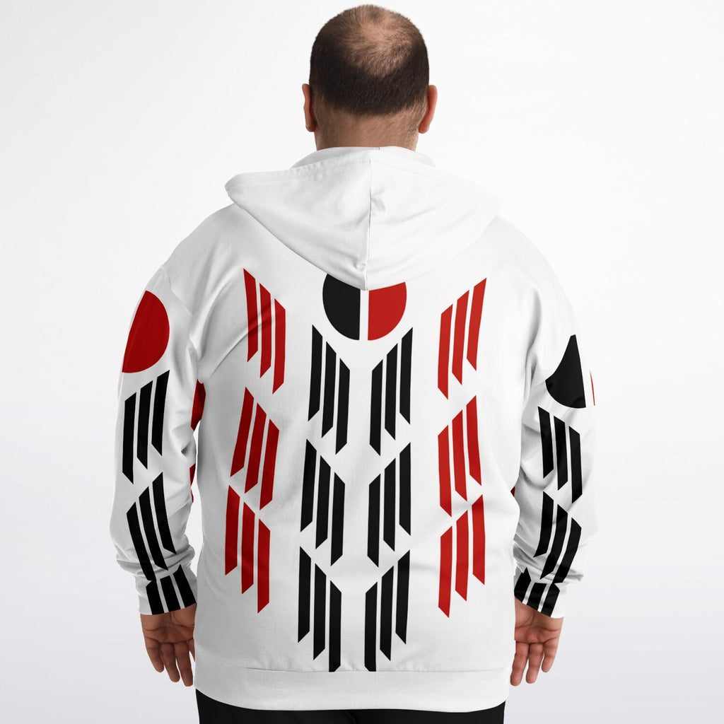 $NniieihiiNookei Arapaho Flag Athletic Plus-size Ziphoodie - AOP