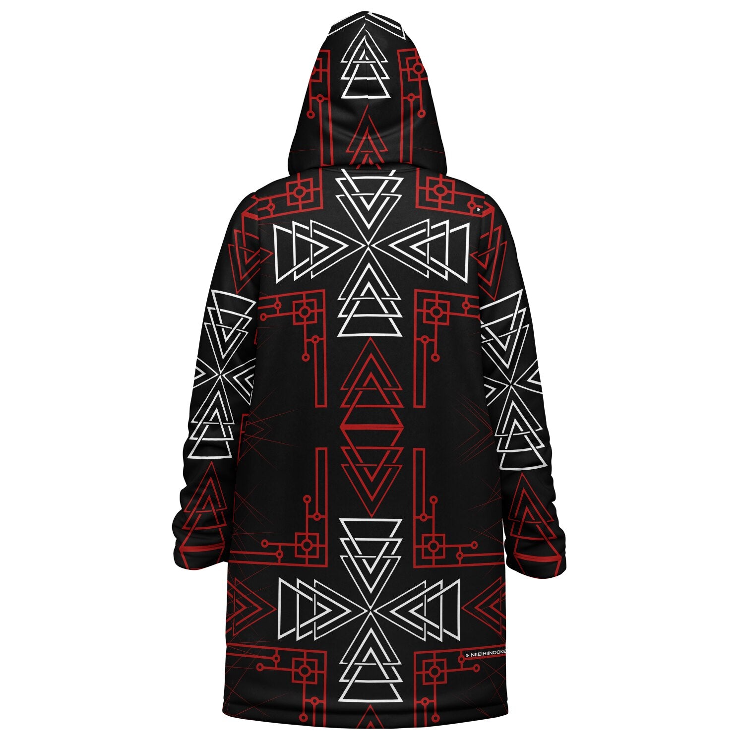 $NiieihiiNookei Microfleece Lined Zipper Cloak - AOP