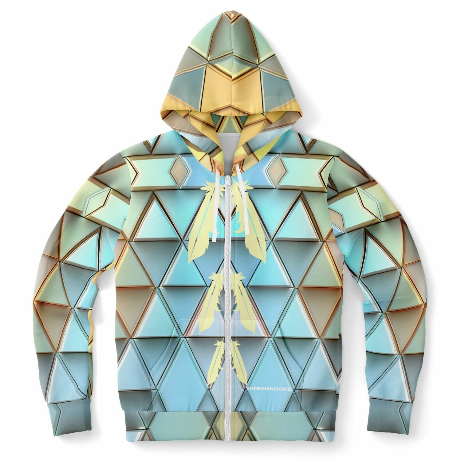 $NiieihiiNookei Athletic Zip-Up Hoodie - AOP