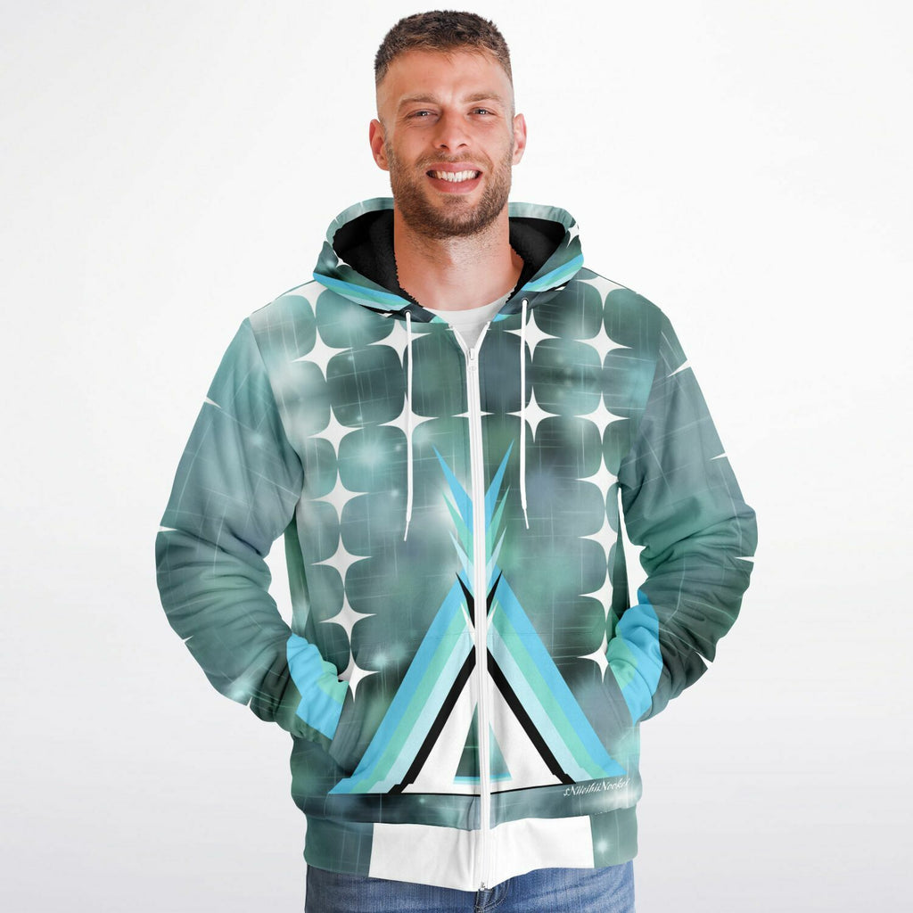 $NiieihiiNookei Microfleece Lined Ziphoodie - AOP