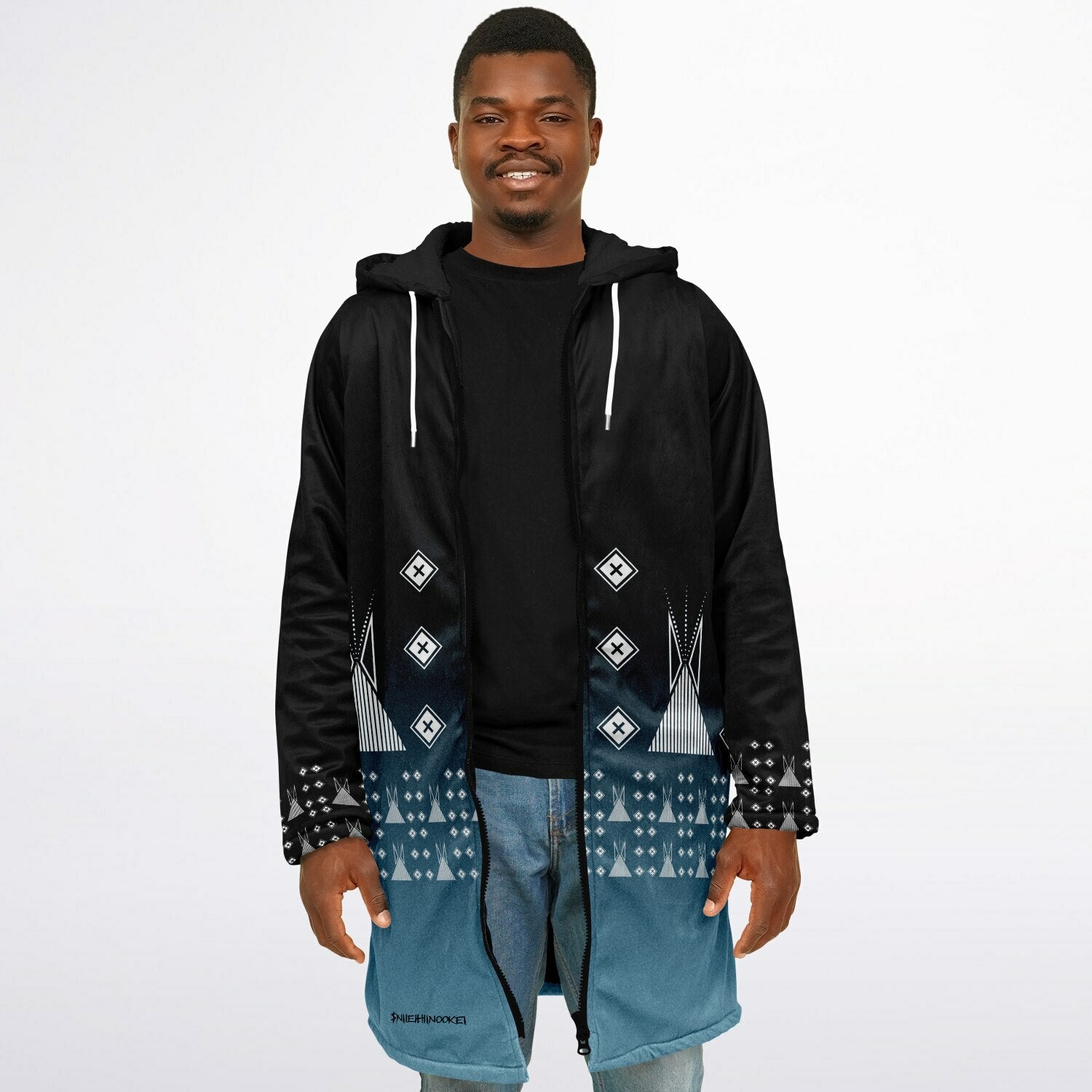 $NiieihiiNookei Zipper Cloak - AOP