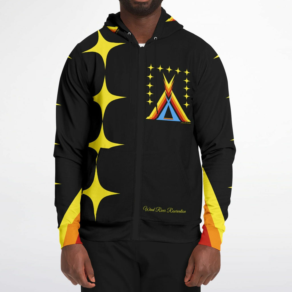 Wind River Reservation Design by $NiieihiiNookei Zip-Up Hoodie - AOP copy