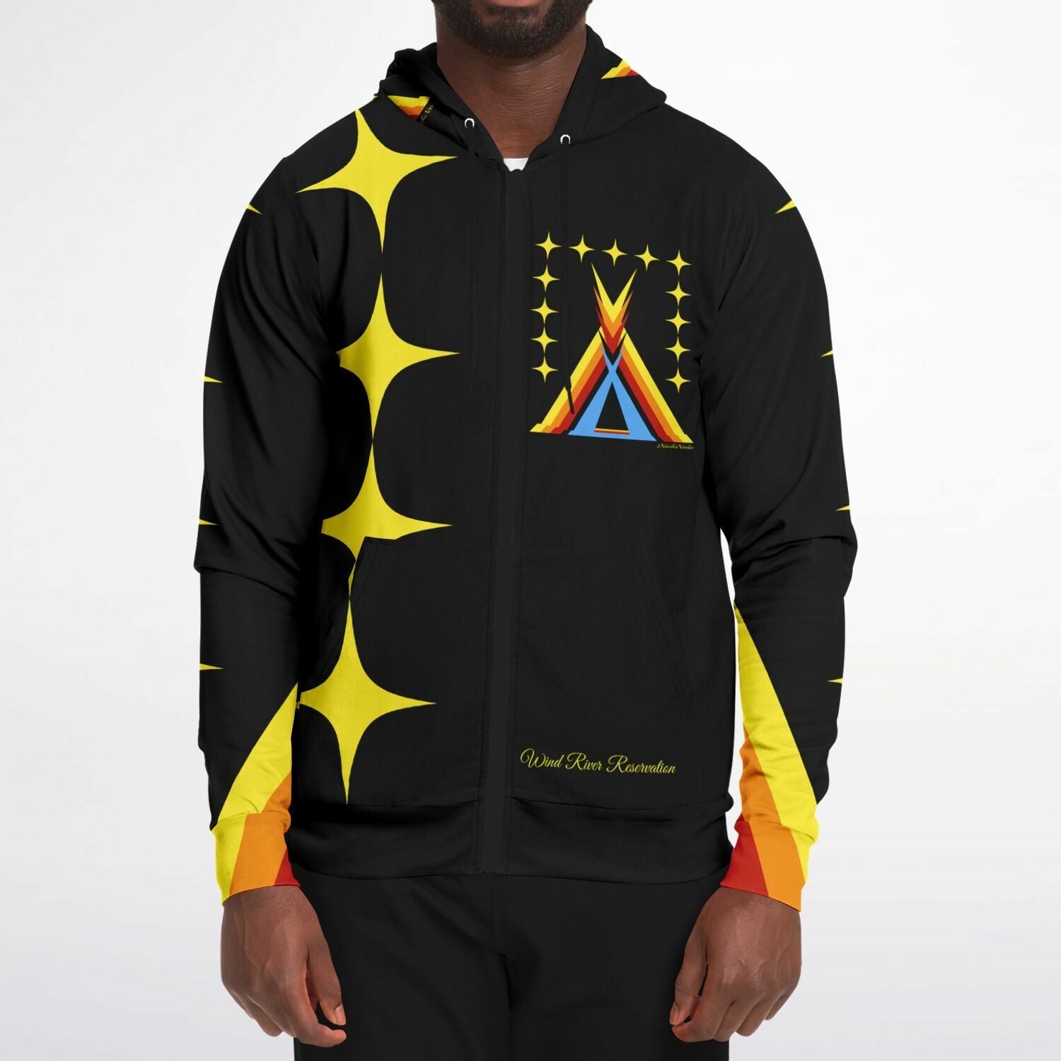 Wind River Reservation Design by $NiieihiiNookei Zip-Up Hoodie - AOP copy
