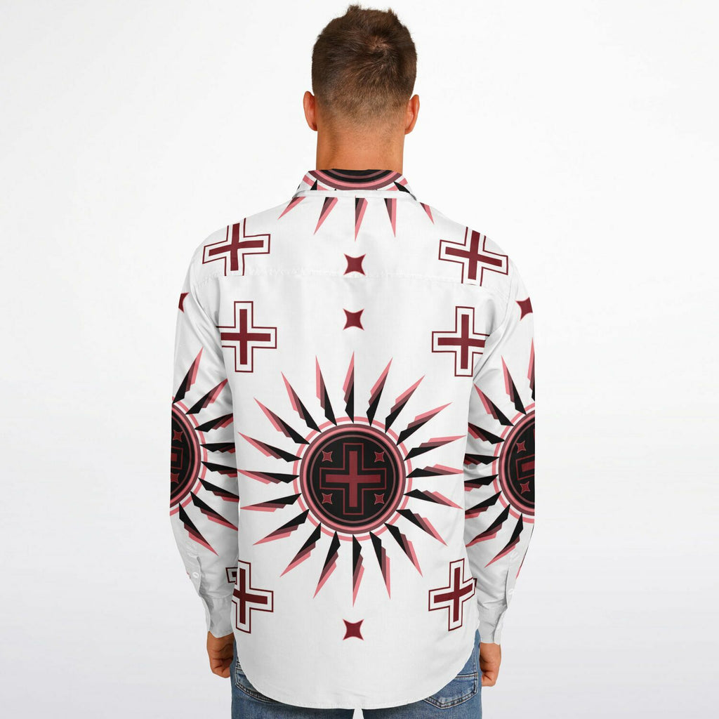 $NiieihiiNookei Long Sleeve Button Down Shirt - AOP