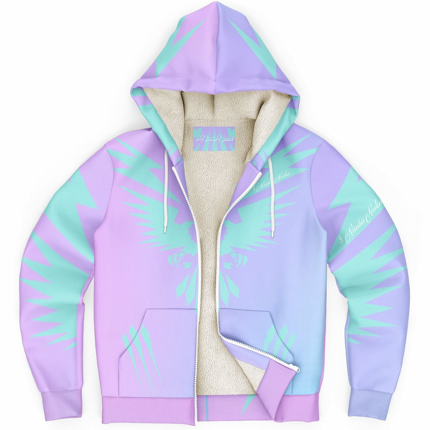 $NiieihiiNookei Design Microfleece Ziphoodie - AOP