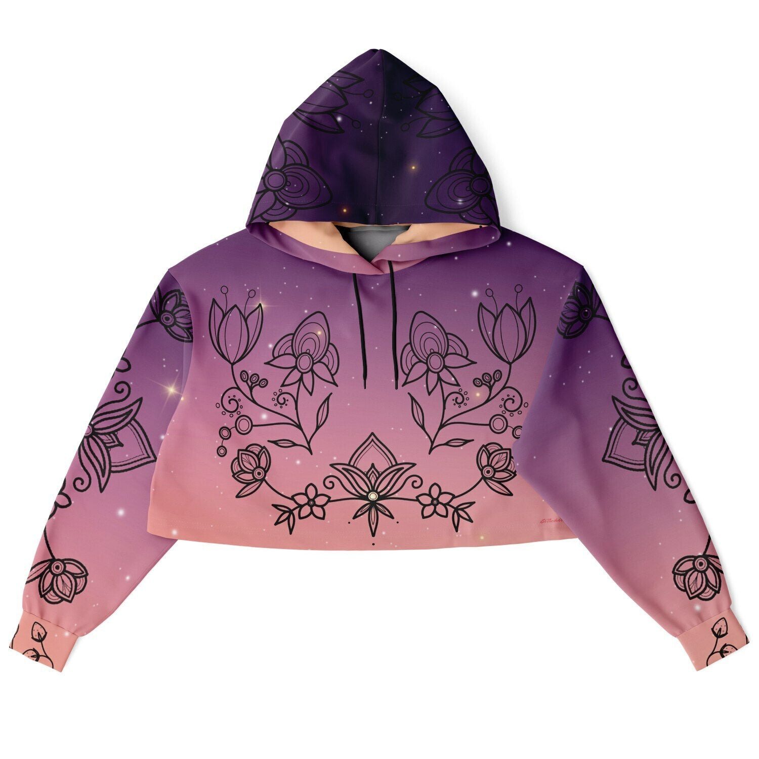 $NiieihiiNookei Fashion Cropped Hoodie - AOP