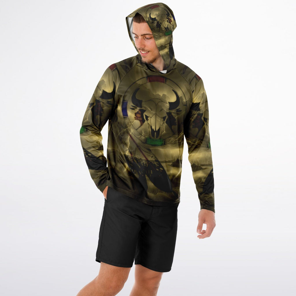 Northern Arapaho Tribe Logo Hooded Performance Shirt - AOP