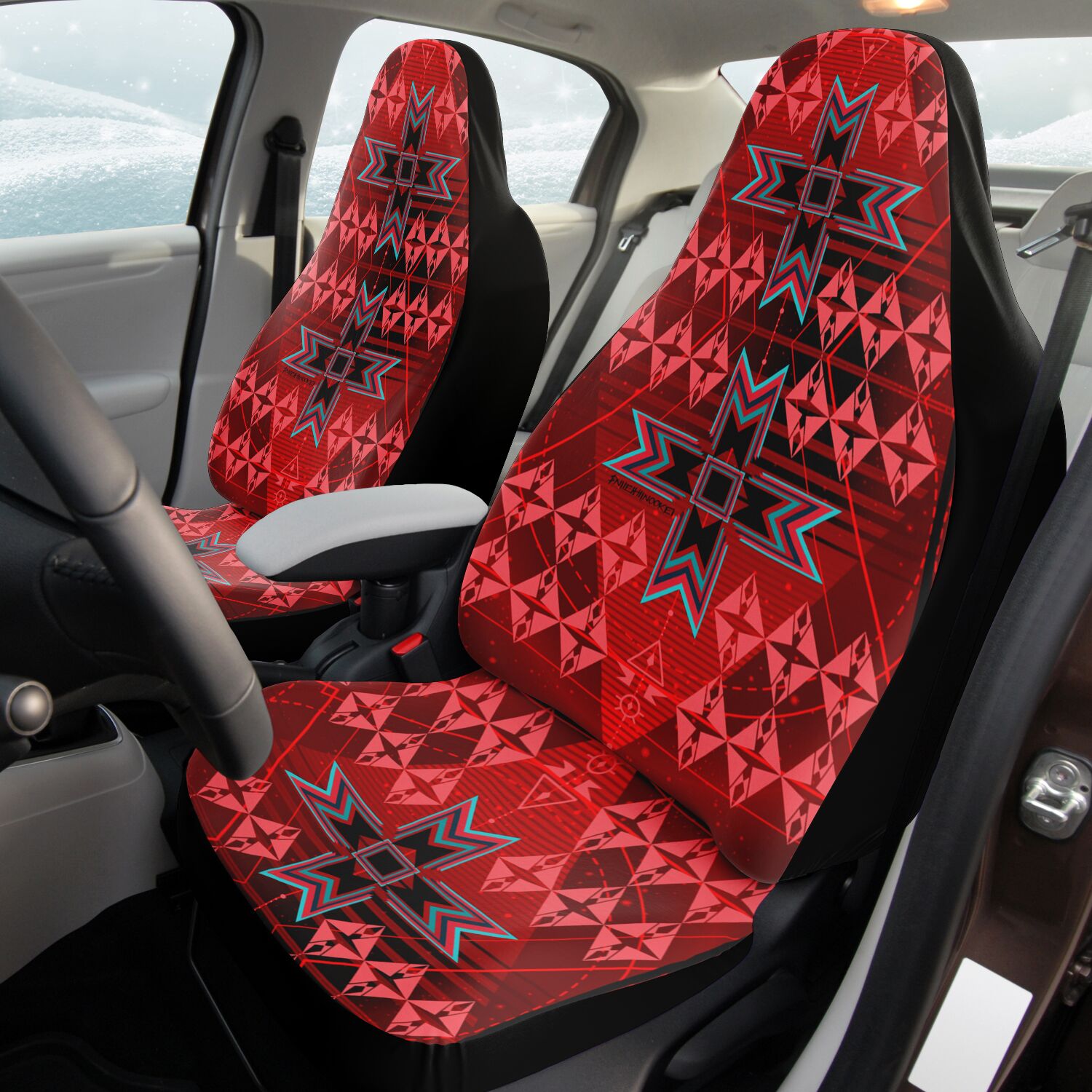 $NiieihiiNookei Car Seat Cover - AOP