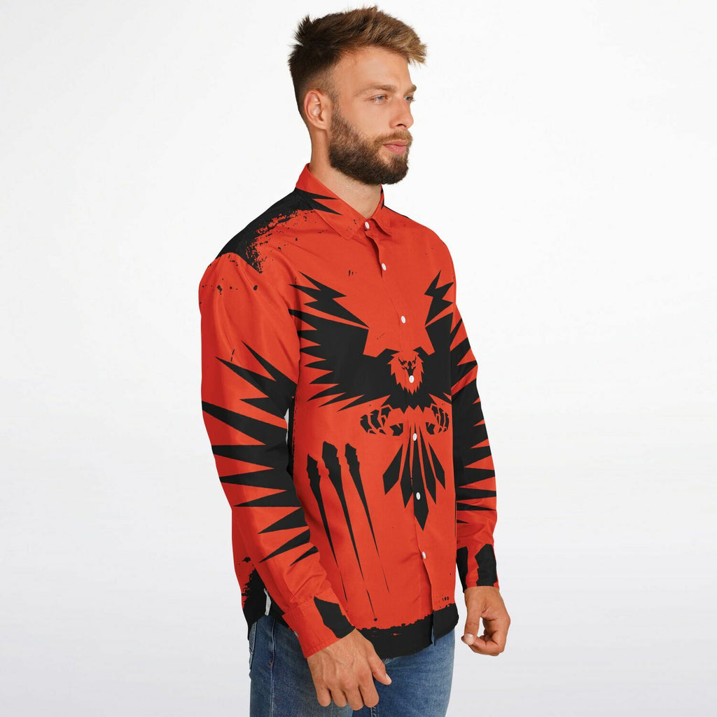 Long Sleeve Button Down Shirt design by $NiieihiiNookei- AOP