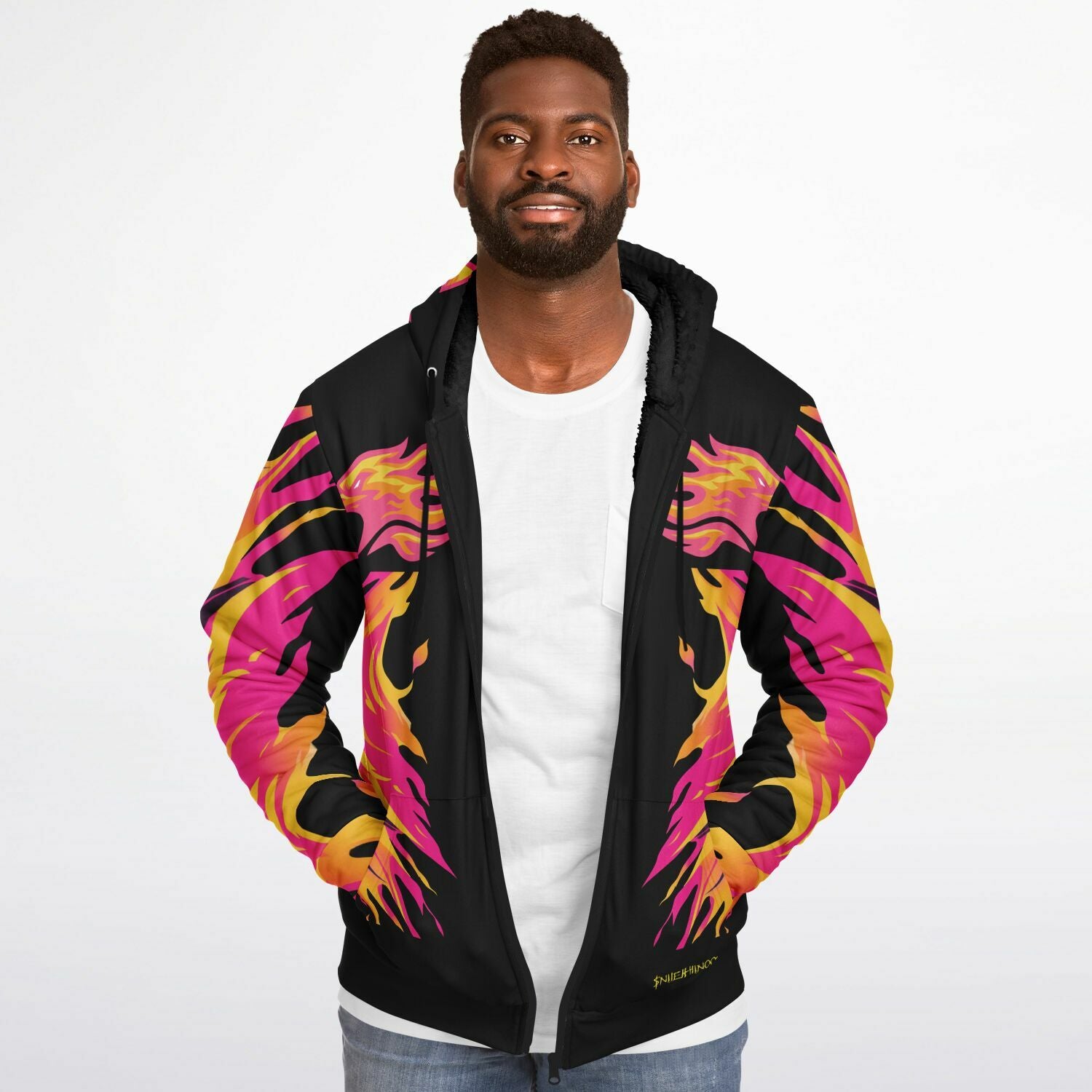 $NiieihiiNookei Microfleece Ziphoodie - AOP