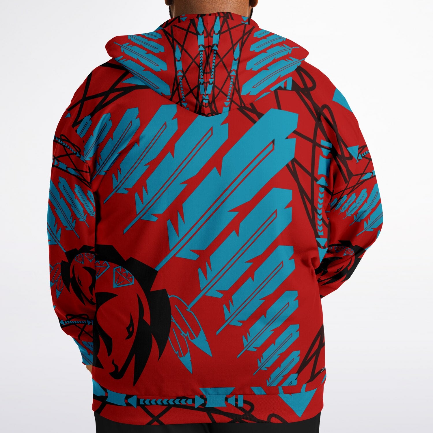 StrengthHonorCourage Plus-size Ziphoodie - AOP