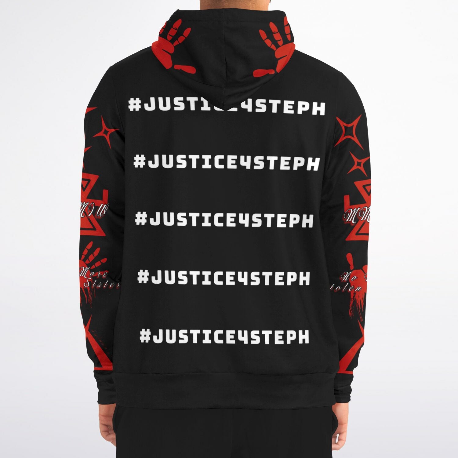 #JUSTICE4STEPH Athletic Zip-Up Hoodie - AOP