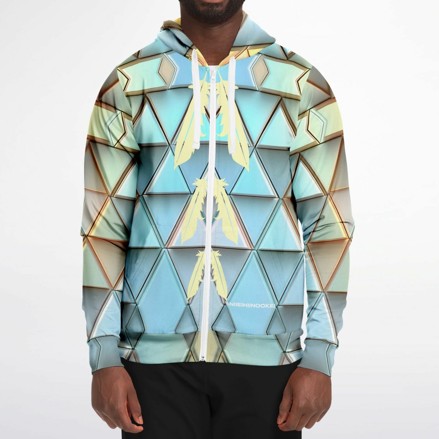 $NiieihiiNookei Athletic Zip-Up Hoodie - AOP