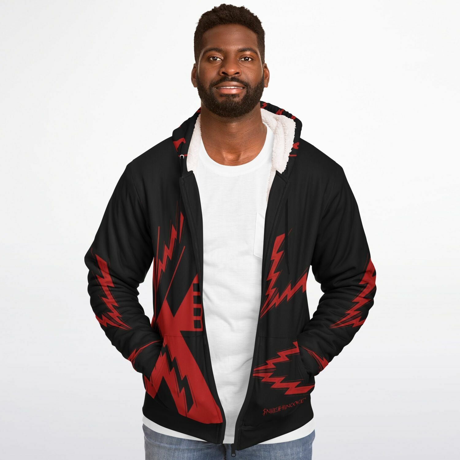 $NiieihiiNookei Microfleece Ziphoodie - AOP