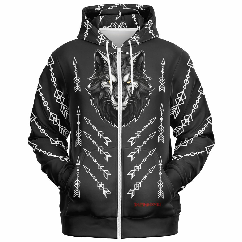 $NiieihiiNookei Athletic Zip-Up Hoodie - AOP