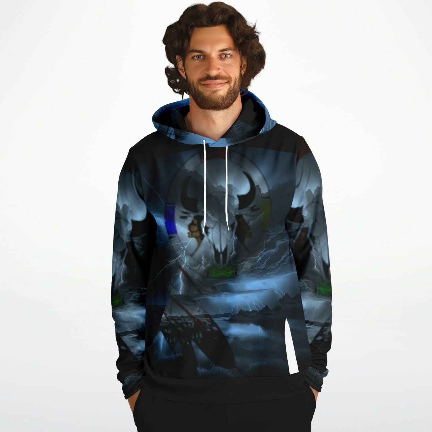 $NiieihiiNookei Design Northern Arapaho Logo Hoodie - AOP