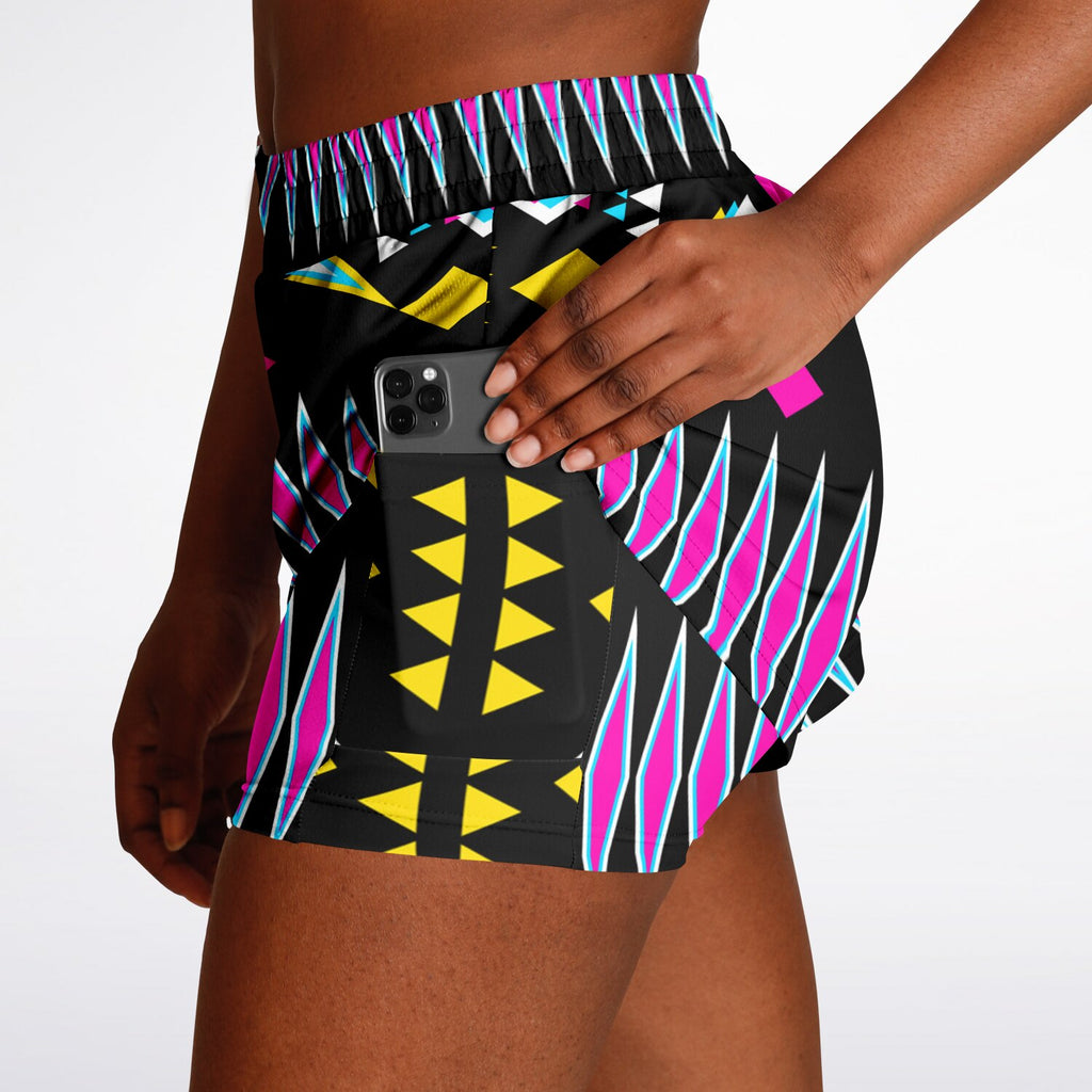 $NiieihiiNookei Women's 2-in-1 Shorts - AOP
