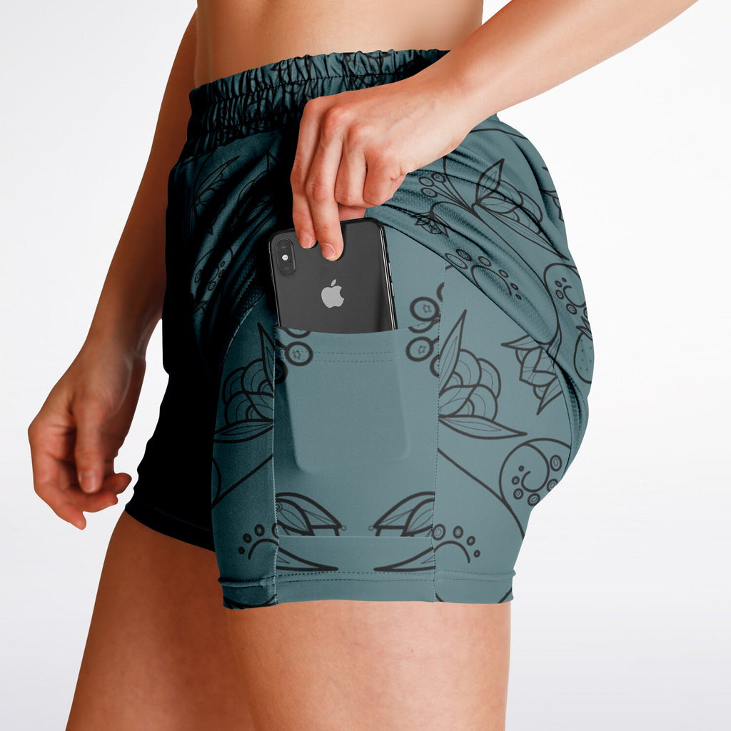 $NiieihiiNookei Women's 2-in-1 Shorts - AOP