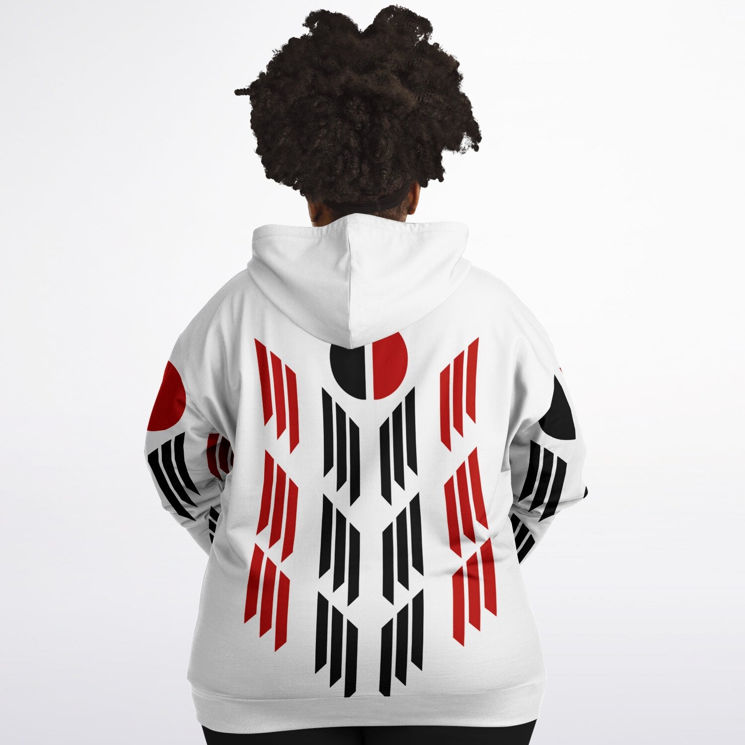 $NniieihiiNookei Arapaho Flag Athletic Plus-size Ziphoodie - AOP