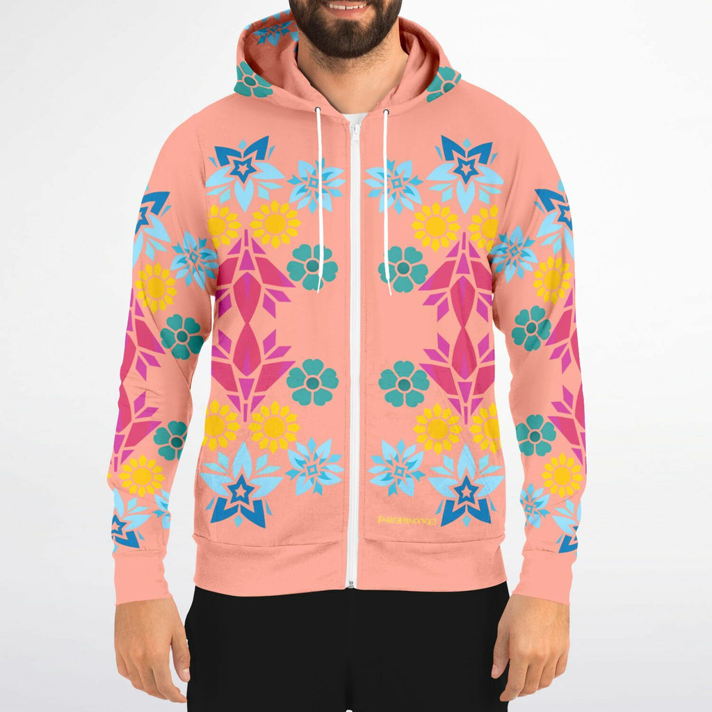 $NiieihiiNookei Athletic Zip-Up Hoodie - AOP
