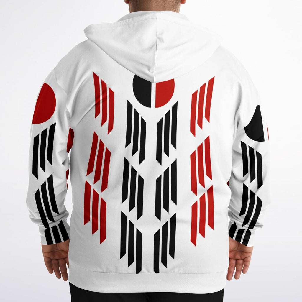 $NniieihiiNookei Arapaho Flag Athletic Plus-size Ziphoodie - AOP