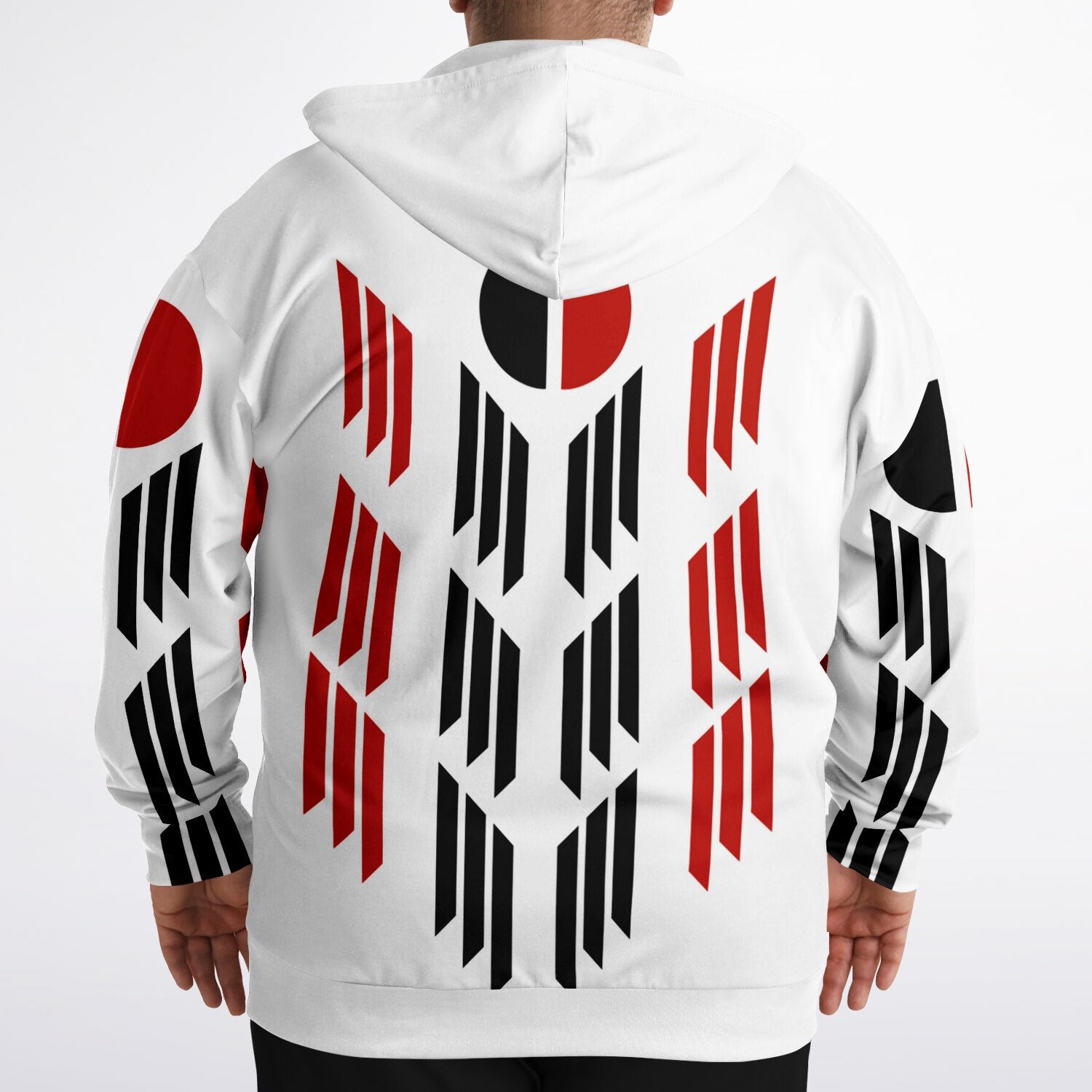 $NniieihiiNookei Arapaho Flag Athletic Plus-size Ziphoodie - AOP