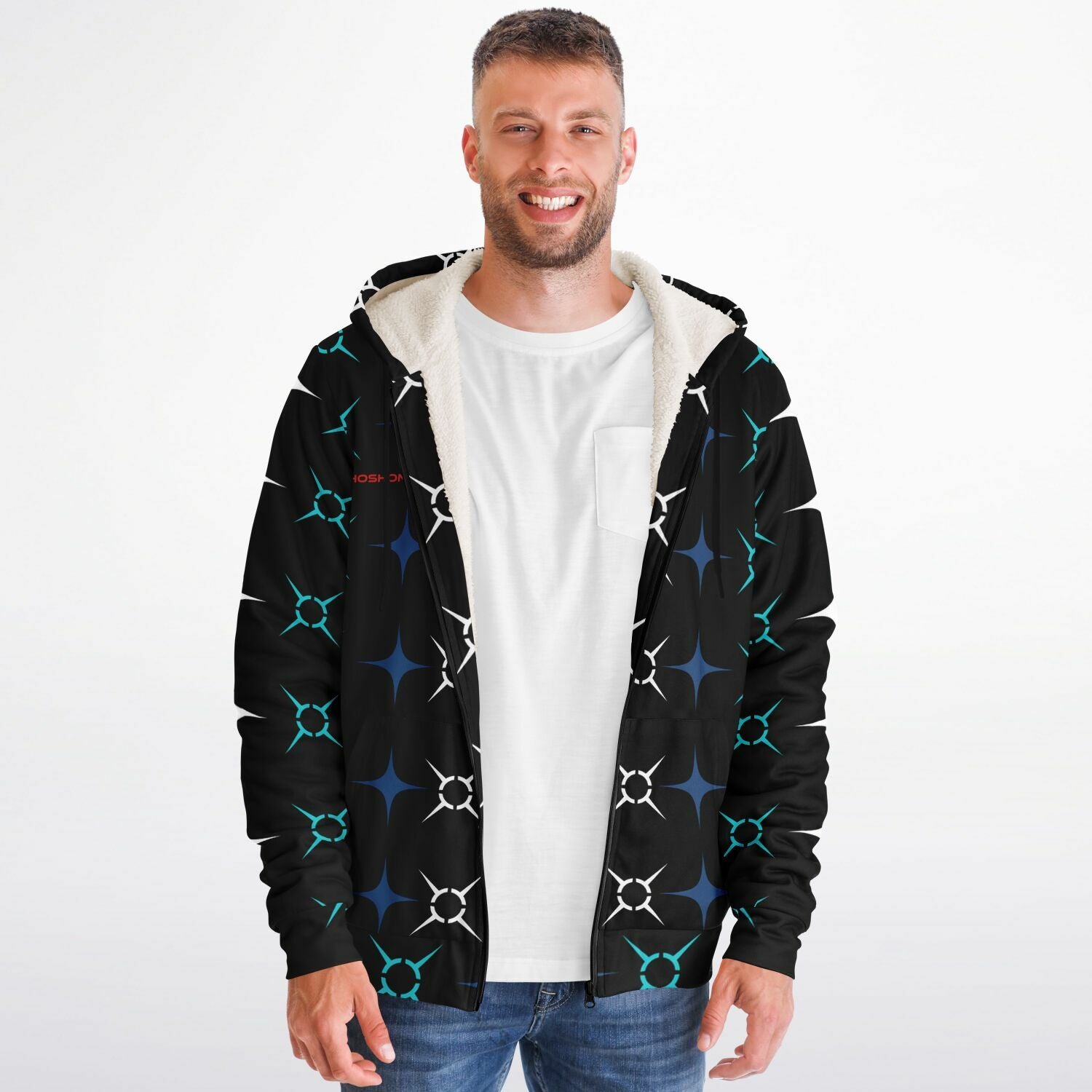 $hoshoneRose Custom Microfleece Ziphoodie - AOP