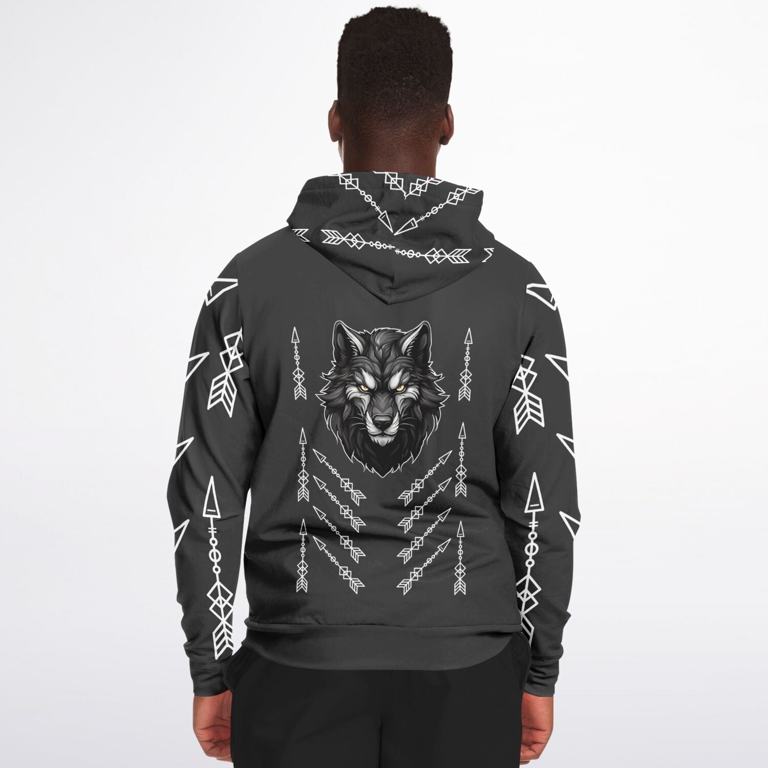 $NiieihiiNookei Athletic Zip-Up Hoodie - AOP