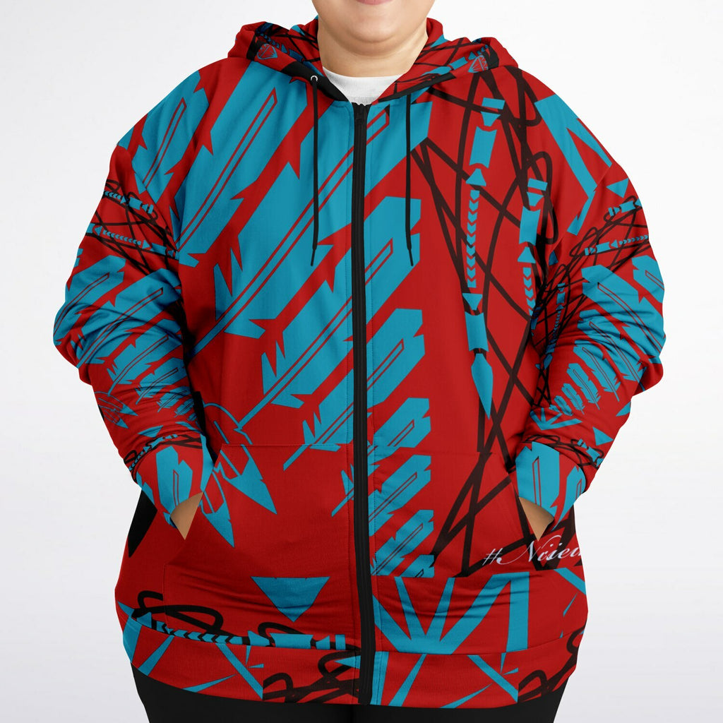 StrengthHonorCourage Plus-size Ziphoodie - AOP
