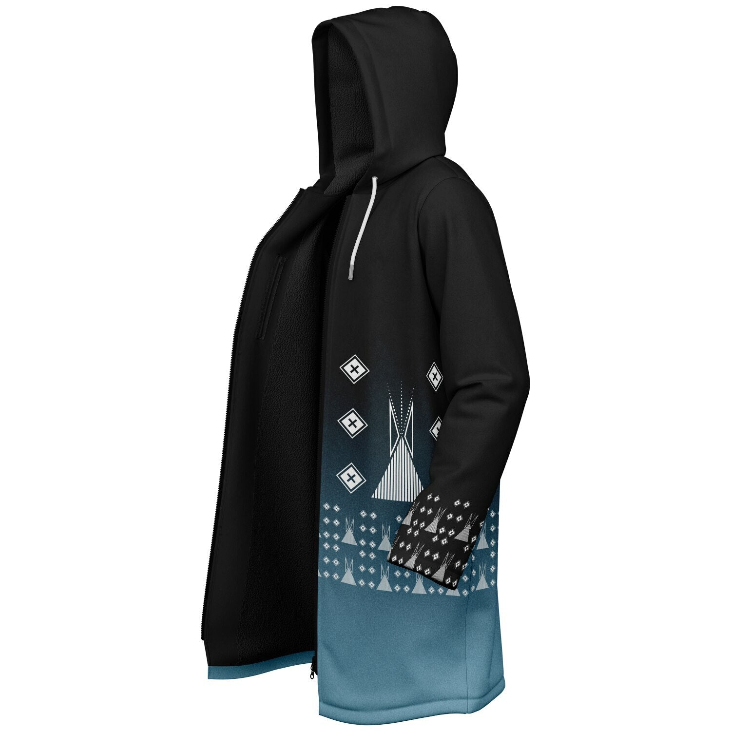 $NiieihiiNookei Zipper Cloak - AOP