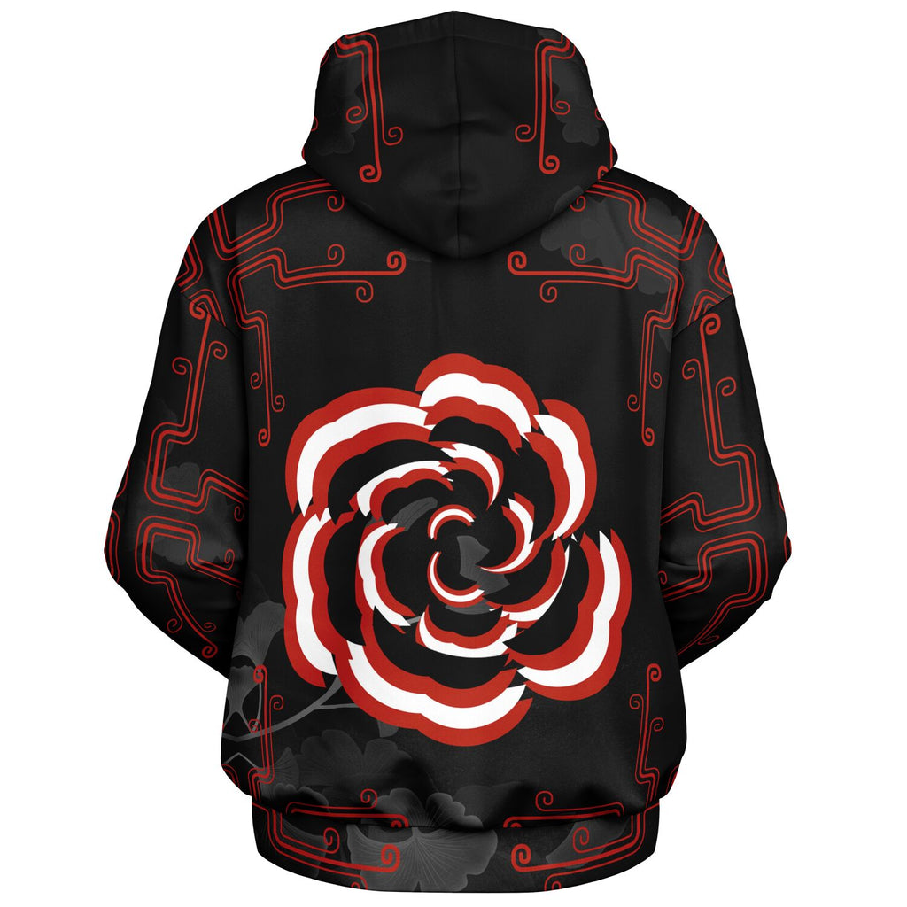 $NiieihiiNookeii Rose Heavyweight Oversized Hoodie - AOP