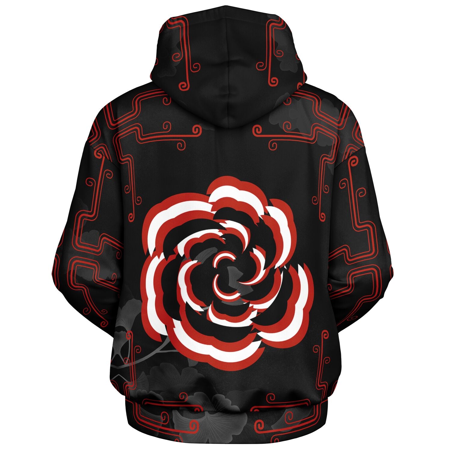 $NiieihiiNookeii Rose Heavyweight Oversized Hoodie - AOP