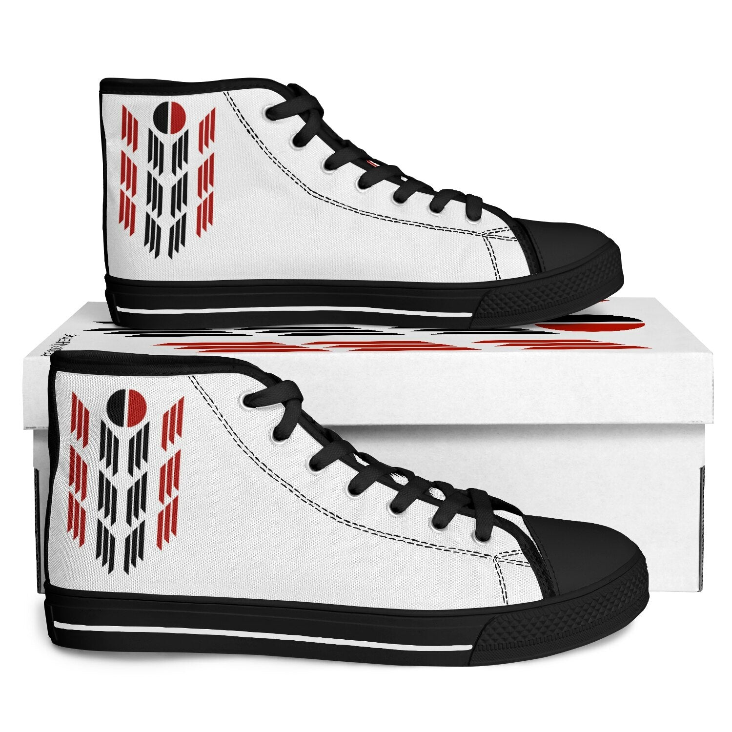 $NiieihiiNookei Arapaho Flag Design Urban Peak High Top Shoes - AOP