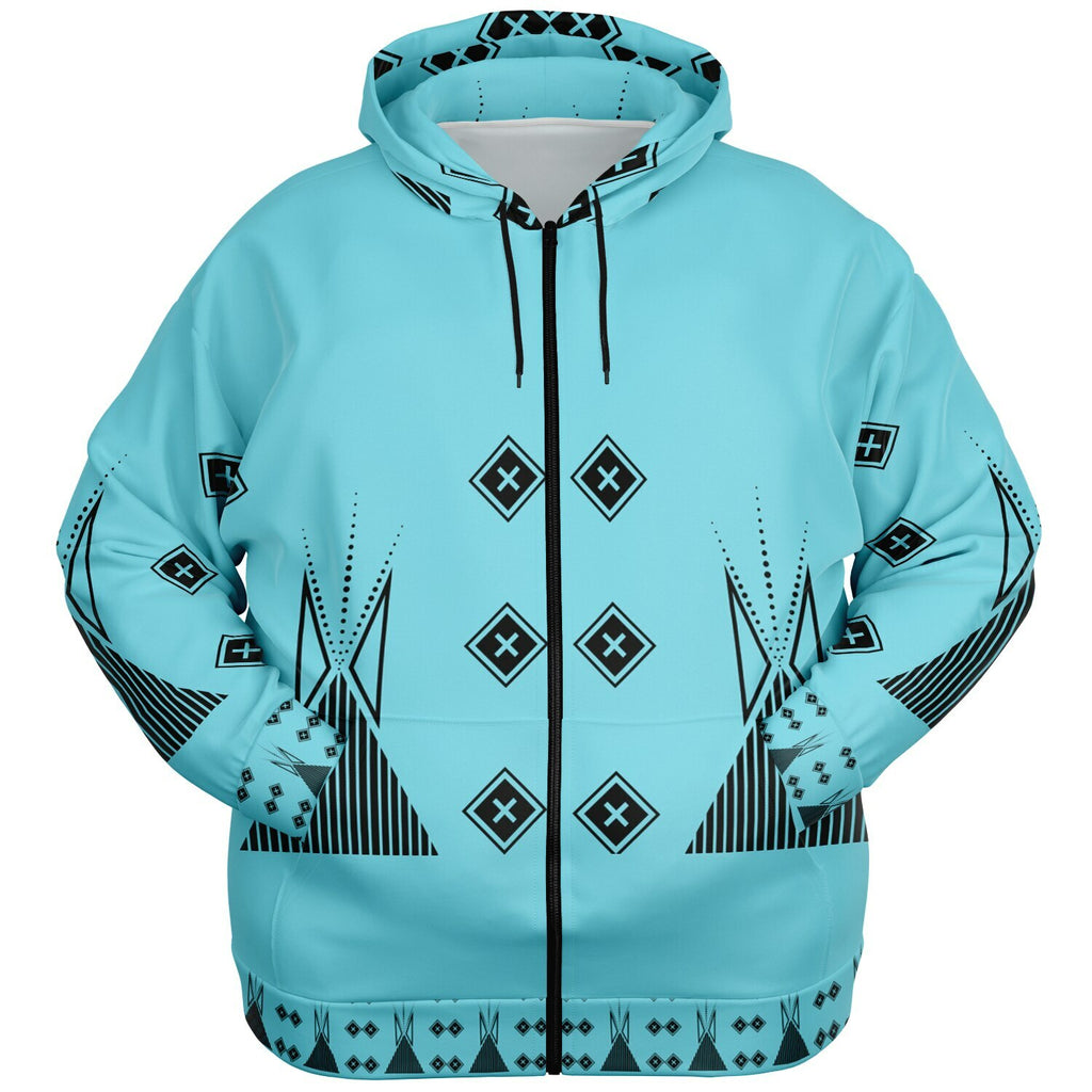 $NiieihiiNookei Fashion Plus-size Ziphoodie - AOP