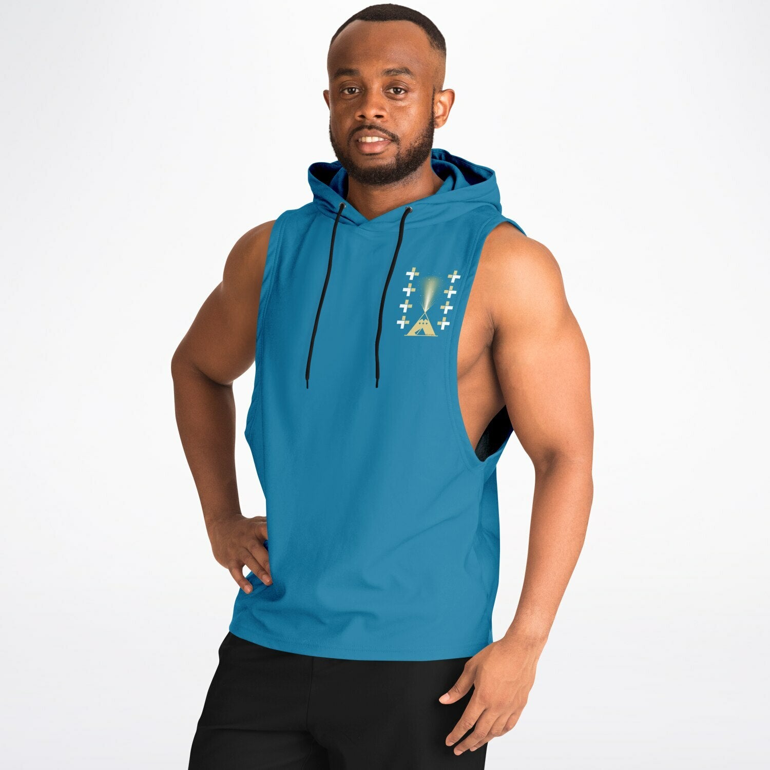 $NiieihiiNookei Athletic Drop Sleeveless Hoodie - AOP