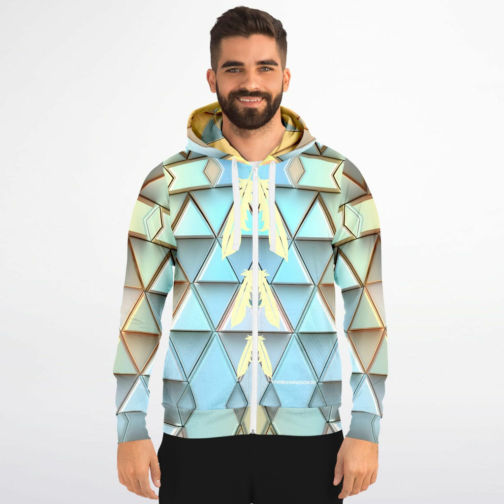 $NiieihiiNookei Athletic Zip-Up Hoodie - AOP